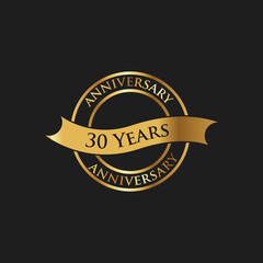 Fototapeta premium 30th Years Anniversary Celebration Design Vector Template