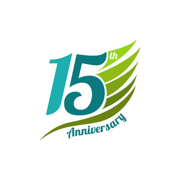 15th Years Anniversary Celebration Design Vector Template