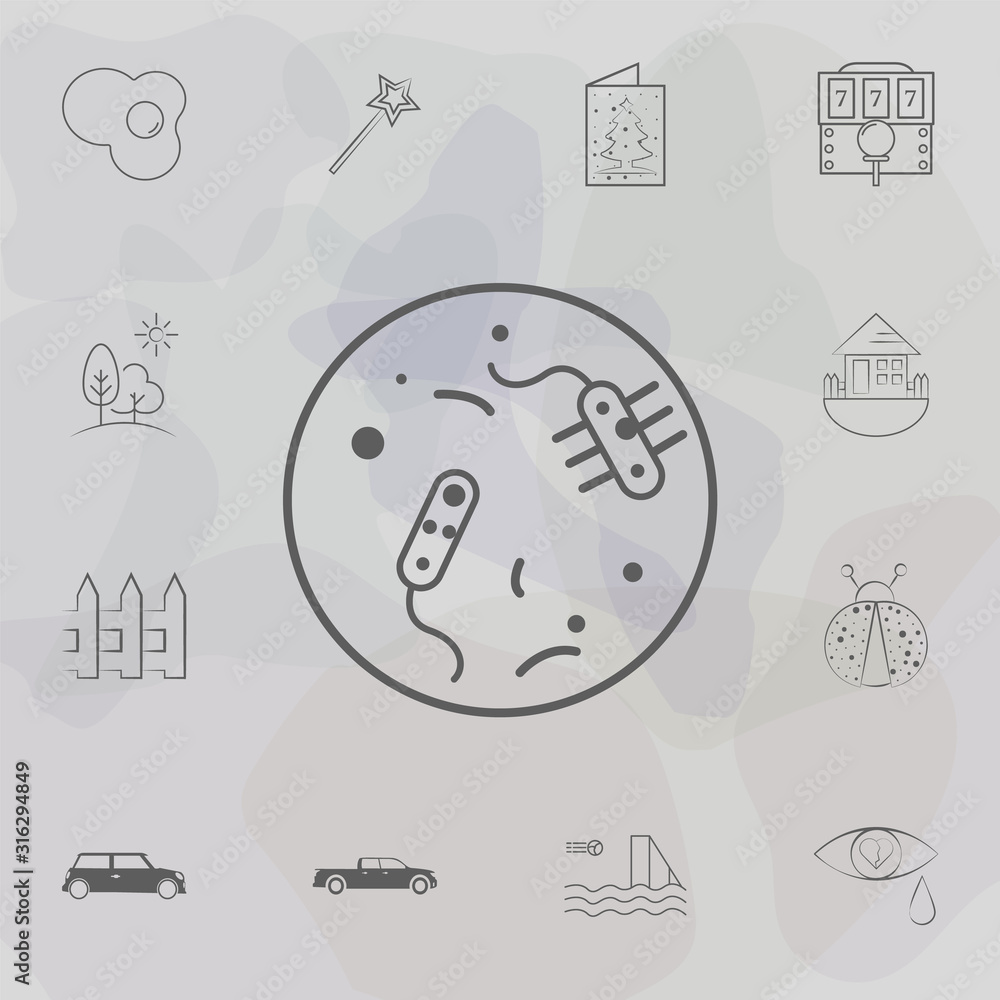 Poster bacteria icon. web icons universal set for web and mobile