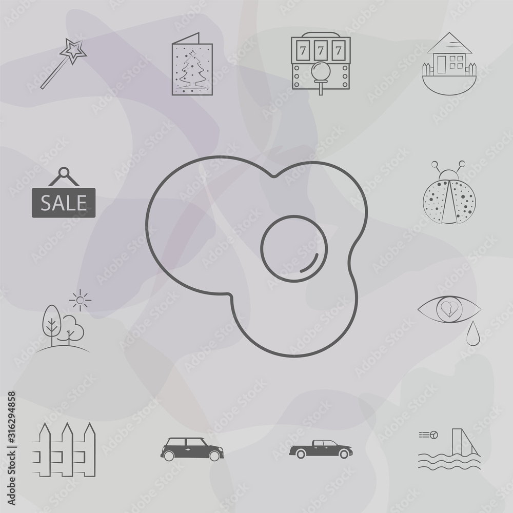 Poster omelette icon. web icons universal set for web and mobile