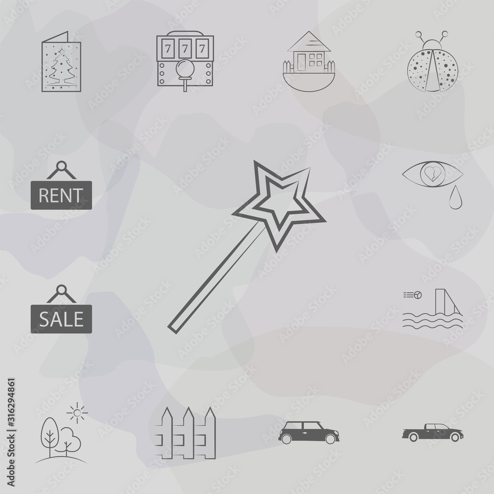 Poster asterisk icon. web icons universal set for web and mobile