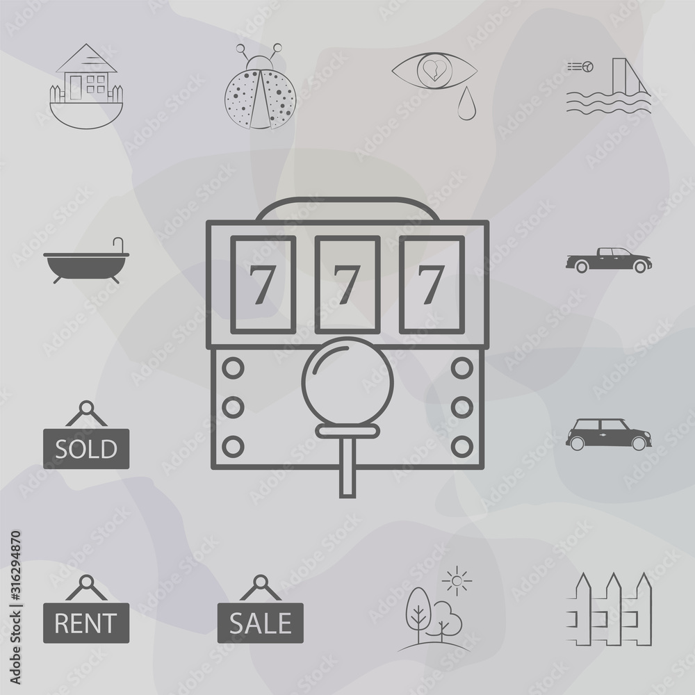 Poster slot machine icon. web icons universal set for web and mobile