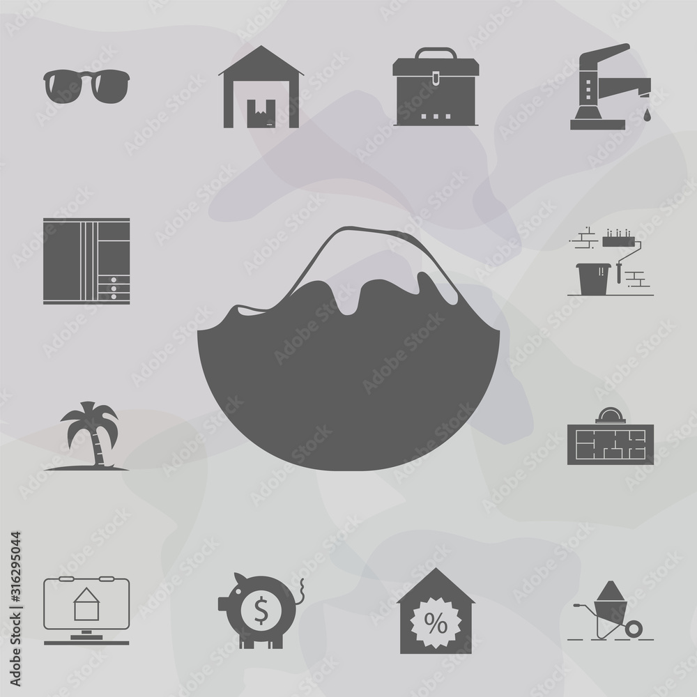 Poster the mountains icon. web icons universal set for web and mobile