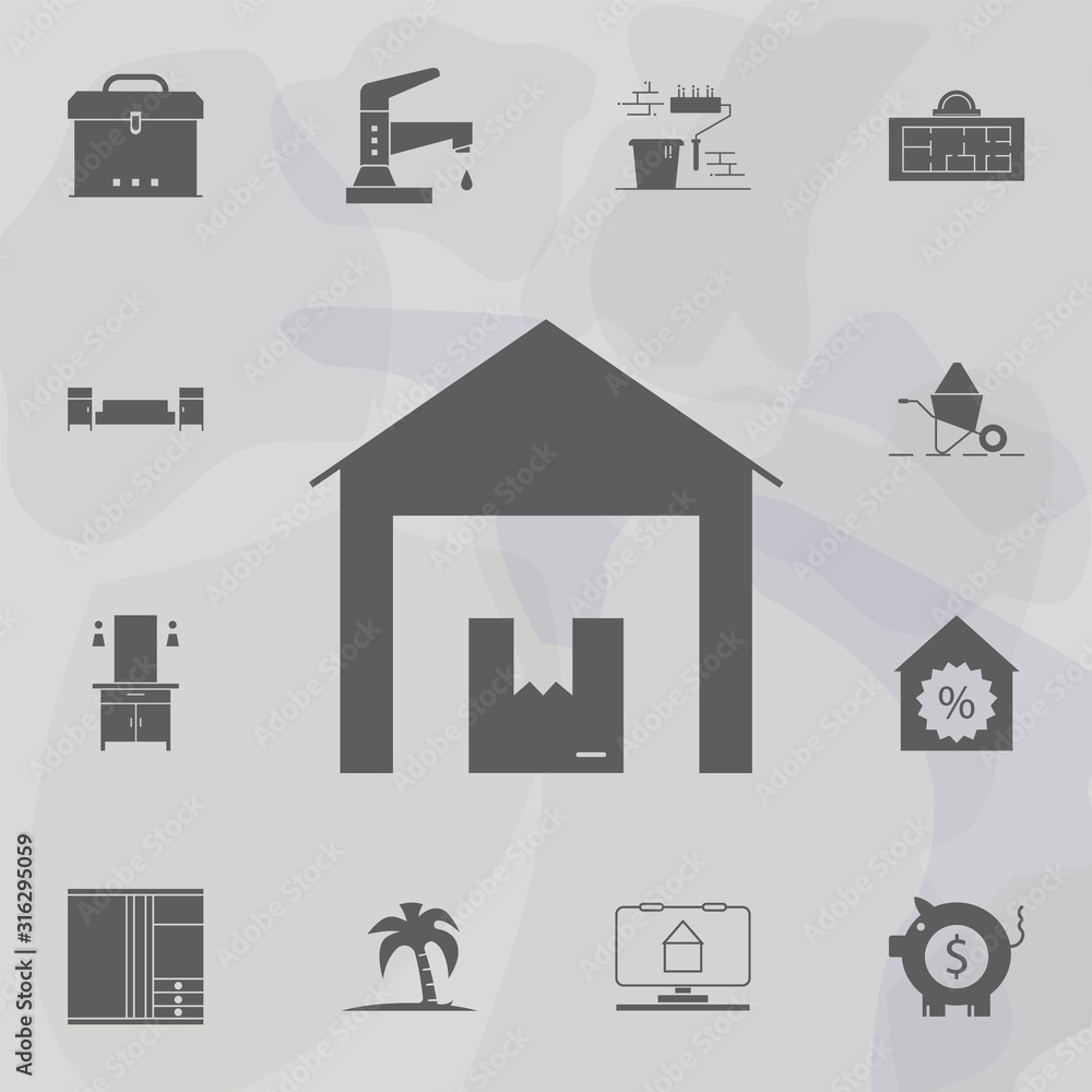 Aufkleber delivery of a parcel icon. web icons universal set for web and mobile