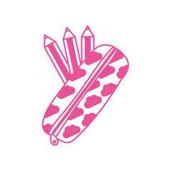 pencils colors supplies with pencilcase