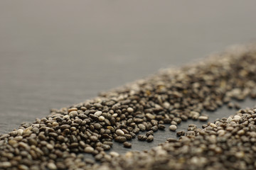 Close up of raw organic chia seeds. - 316295482