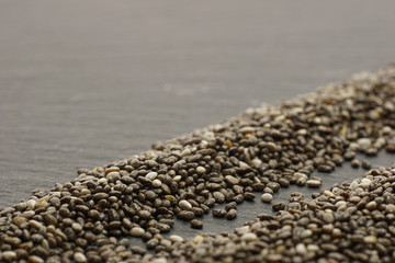 Close up of raw organic chia seeds. - 316295485