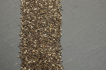 Close up of raw organic chia seeds. - 316295489