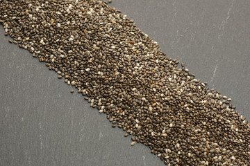 Close up of raw organic chia seeds. - 316295490