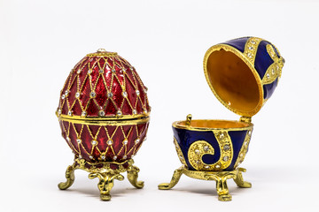 Russian souvenir, egg casket copy of Faberge