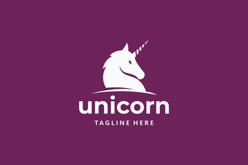 Obraz premium unicorn logo icon vector isolated