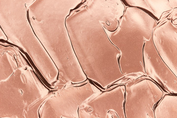 liquid copper metallic acrylic paint stroke brush texture glossy cosmetic cream smudge