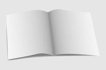  White and gray. An open diary. notebook. Vector eps illustration. Brochure in A4 format.