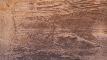 Ancient rock art in Sahara Desert
