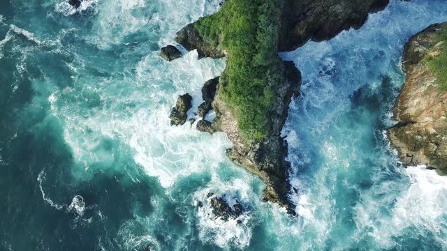 top angle aerial footage, banyuwangi indonesia