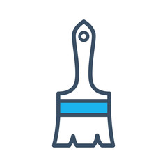 Paintbrush icon in flat style