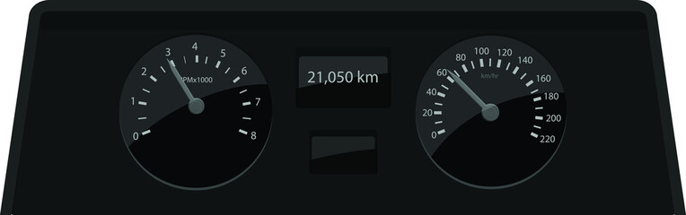 Fototapeta premium RPM and speed counter vector icon