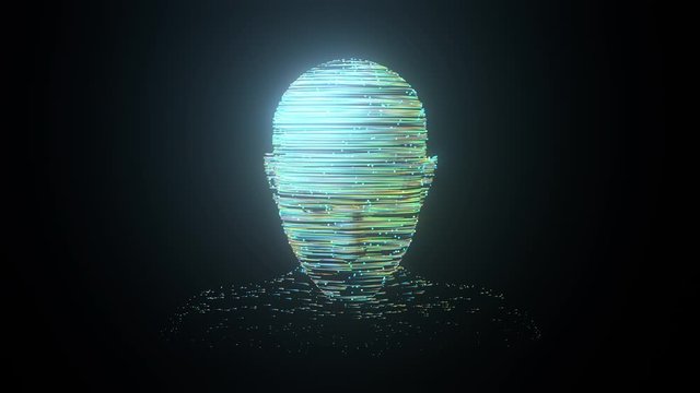 Artificial Intelligence Digital Technology Human Mind Person Face Fiction 3d Animation