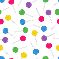 Lollipop Seamless Pattern Background Vector Design	