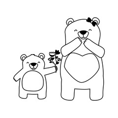 baby bear flowers mom