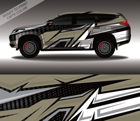 Car wrap decal design vector, custom livery race rally car vehicle sticker and tinting.