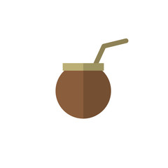mate tea icon, vector illustration