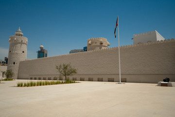 Fort Qasr Al Hosn, a tourist attraction in downtown Abu Dhabi, United Arab Emirates