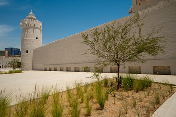 Fort Qasr Al Hosn, a tourist attraction in downtown Abu Dhabi, United Arab Emirates