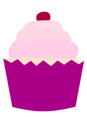 Pink Cupcake Vector