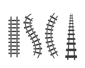 rail way track vector illustration design