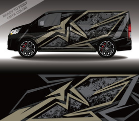 Car wrap decal design vector, custom livery race rally car vehicle sticker and tinting. © 21graphic
