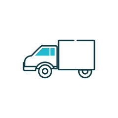 Isolated delivery truck vector design