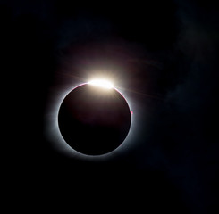 diamond ring effect from North Carolina 2017 solar eclipse