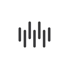 sound wave ilustration logo vector icon template