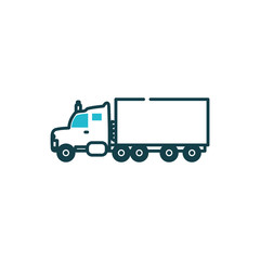 Isolated delivery truck vector design
