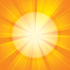 Shiny sun lights, abstract summer background and banner design