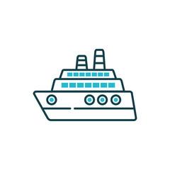 Obraz premium Isolated ship vehicle vector design