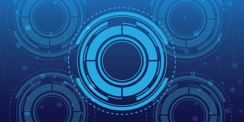 technological interface abstract background, vector illustration