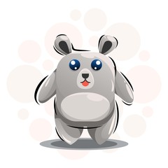 Cute animal little bear illustration Premium Vector