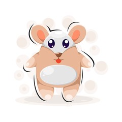 Cute animal little hamster illustration Premium Vector