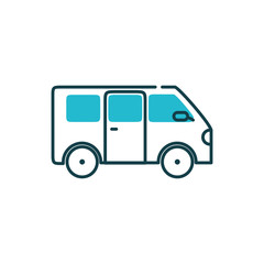 Isolated van car vehicle vector design