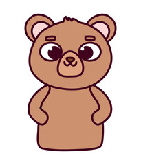 cute animal little bear teddy cartoon icon