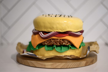 hamburger burger cake decorating fondant creative