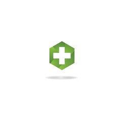 Obraz premium Medical cross logo template vector icon design