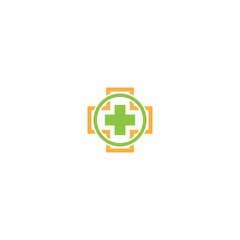 Obraz premium Medical cross logo template vector icon design