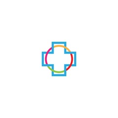 Fototapeta premium Medical cross logo template vector icon design
