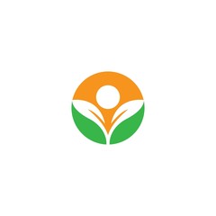 Tree leaf vector logo design, eco-friendly concept