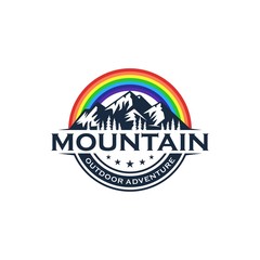 High Mountain icon Logo vector illustration design Template