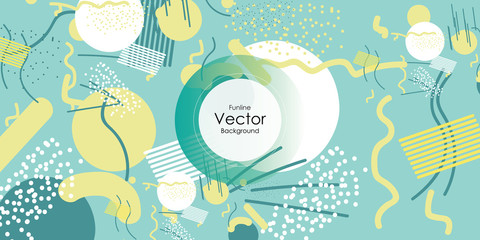 Abstract colorful geometric composition