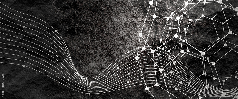 Canvas Prints technology, chemistry and science banner design template. molecule and communication pattern. connec